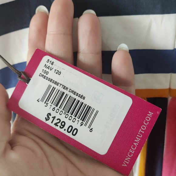 Vince Camuto Size 6 Striped Dress - Picture 3 of 5